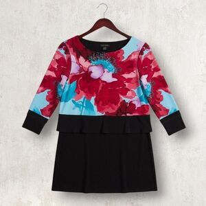 Eva Varro Watercolor Floral Tunic Top